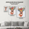 Pintura Diamante - Flores Ciervo