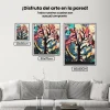 Pintura Diamante - Fondo colorido detrás del árbol
