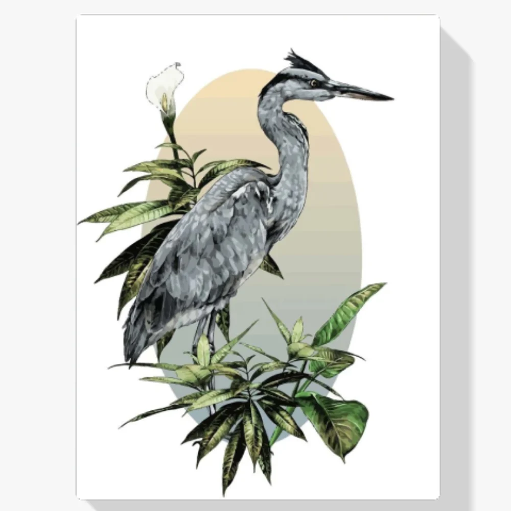 Pintura Diamante - Garzas en el follaje
