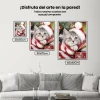 Pintura Diamante - Gatito con gorro de Papá Noel