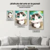 Pintura Diamante - Gatito con grandes ojos turquesa