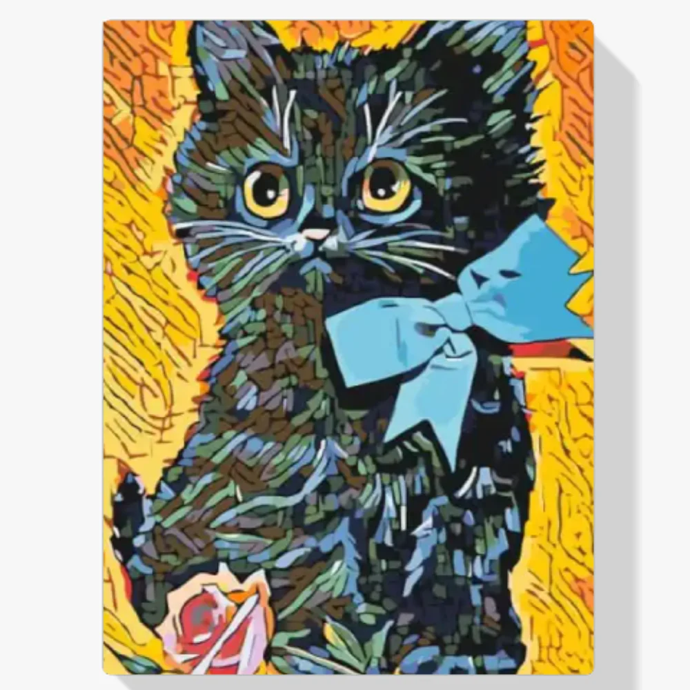 Pintura Diamante - Gatito con lazo
