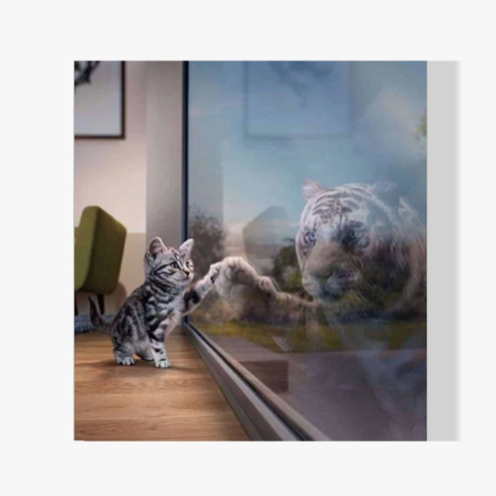 Pintura Diamante - Gatito con tigre