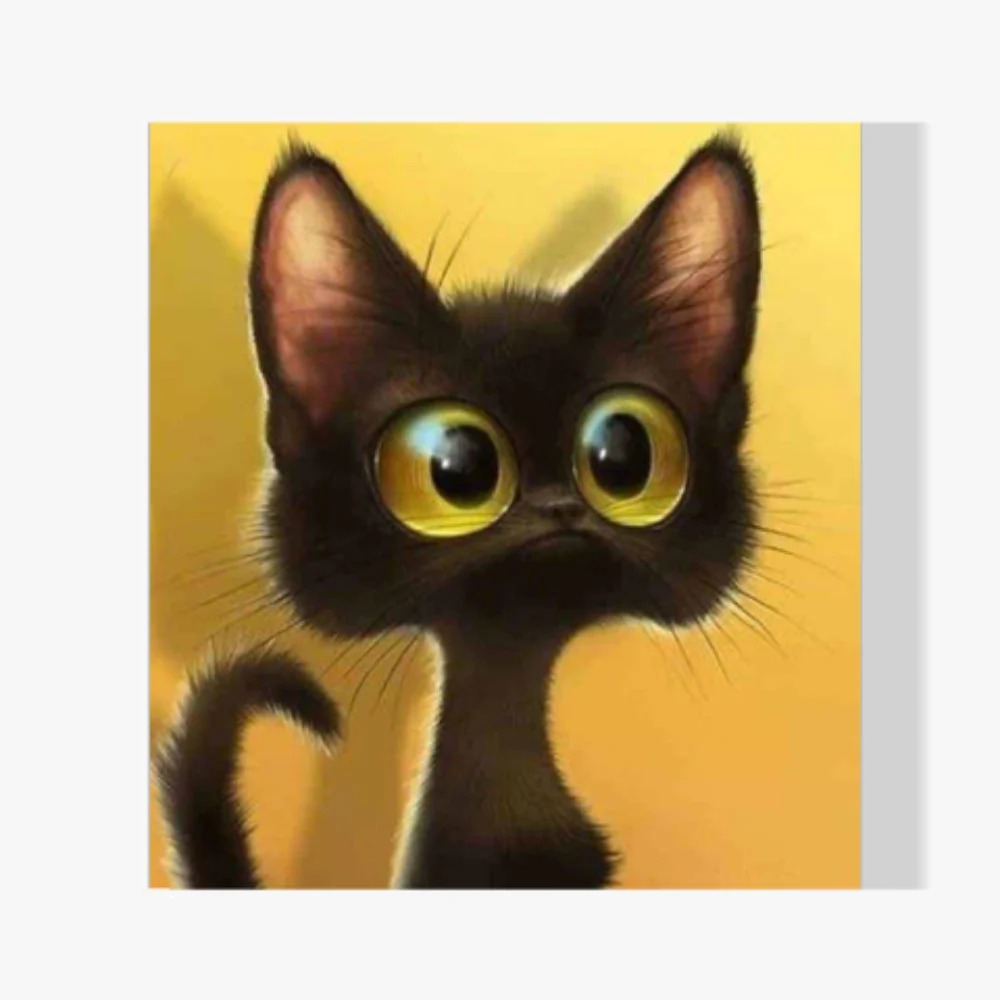 Pintura Diamante - Gatito de ojos grandes