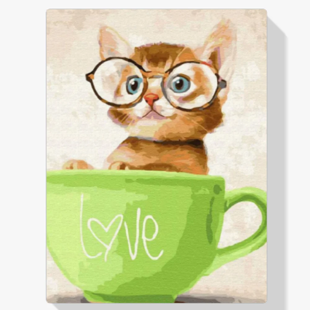 Pintura Diamante - Gatito emergente