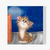 Pintura Diamante - Gatito en la chimenea