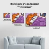 Pintura Diamante - Gatitos y osito de peluche en una cama