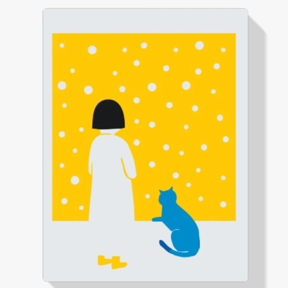 Pintura Diamante - Gato azul