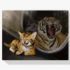 Pintura Diamante - Gato color tigre