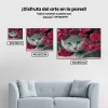 Pintura Diamante - Gato con flores