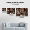 Pintura Diamante - Gato dormido en la biblioteca