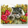 Pintura Diamante - Gato en la valla