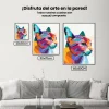Pintura Diamante - Gato geométrico