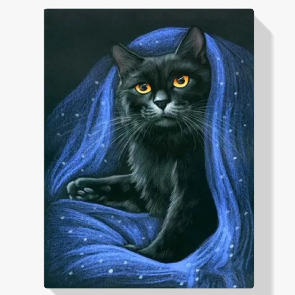Pintura Diamante - Gato negro