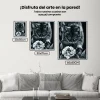 Pintura Diamante - Gato negro con flor y abeja