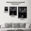 Pintura Diamante - Gato negro y ojos violetas