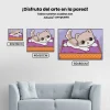 Pintura Diamante - Gato sobre manta morada