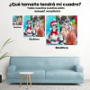 Pintura Diamante - Gato y pato celebran la Navidad