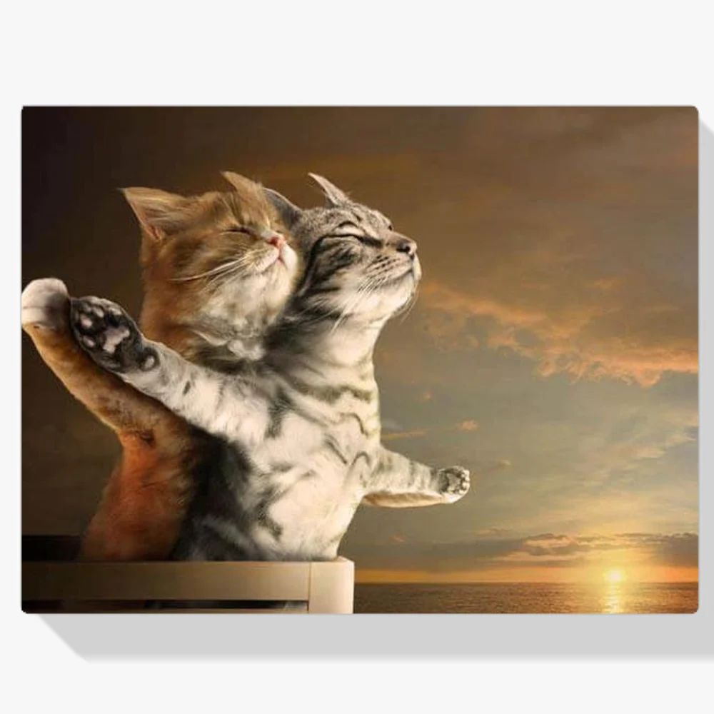 Pintura Diamante - Gatos Titánicos
