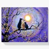 Pintura Diamante - Gatos a la luz de la luna