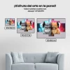 Pintura Diamante - Gatos con auriculares 5 paneles