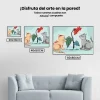 Pintura Diamante - Gatos y flores