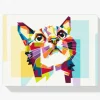 Pintura Diamante - Gatos y números