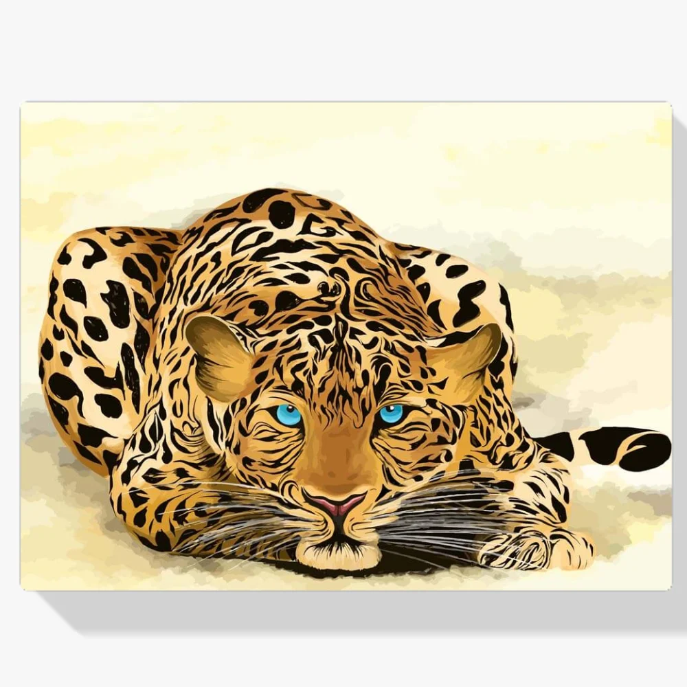Pintura Diamante - Guepardo con ojos azules