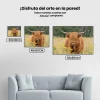 Pintura Diamante - Hermoso montañés escocés pastando en el campo