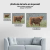 Pintura Diamante - Montañés escocés marrón con su cría