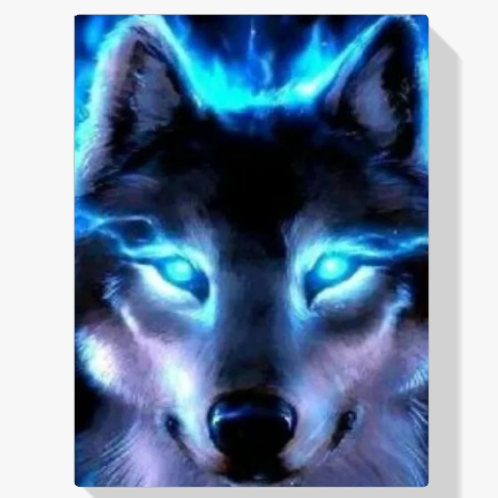 Pintura Diamante - Iluminación Lobo