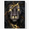 Pintura Diamante - Iluminación del León Negro