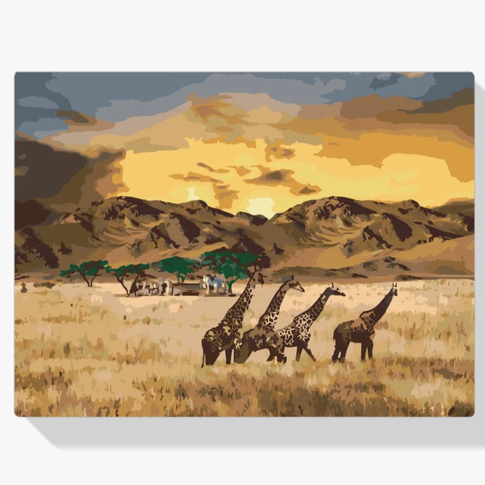 Pintura Diamante - Jirafas de safari