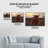 Pintura Diamante - Joven montañés escocés a la luz del atardecer
