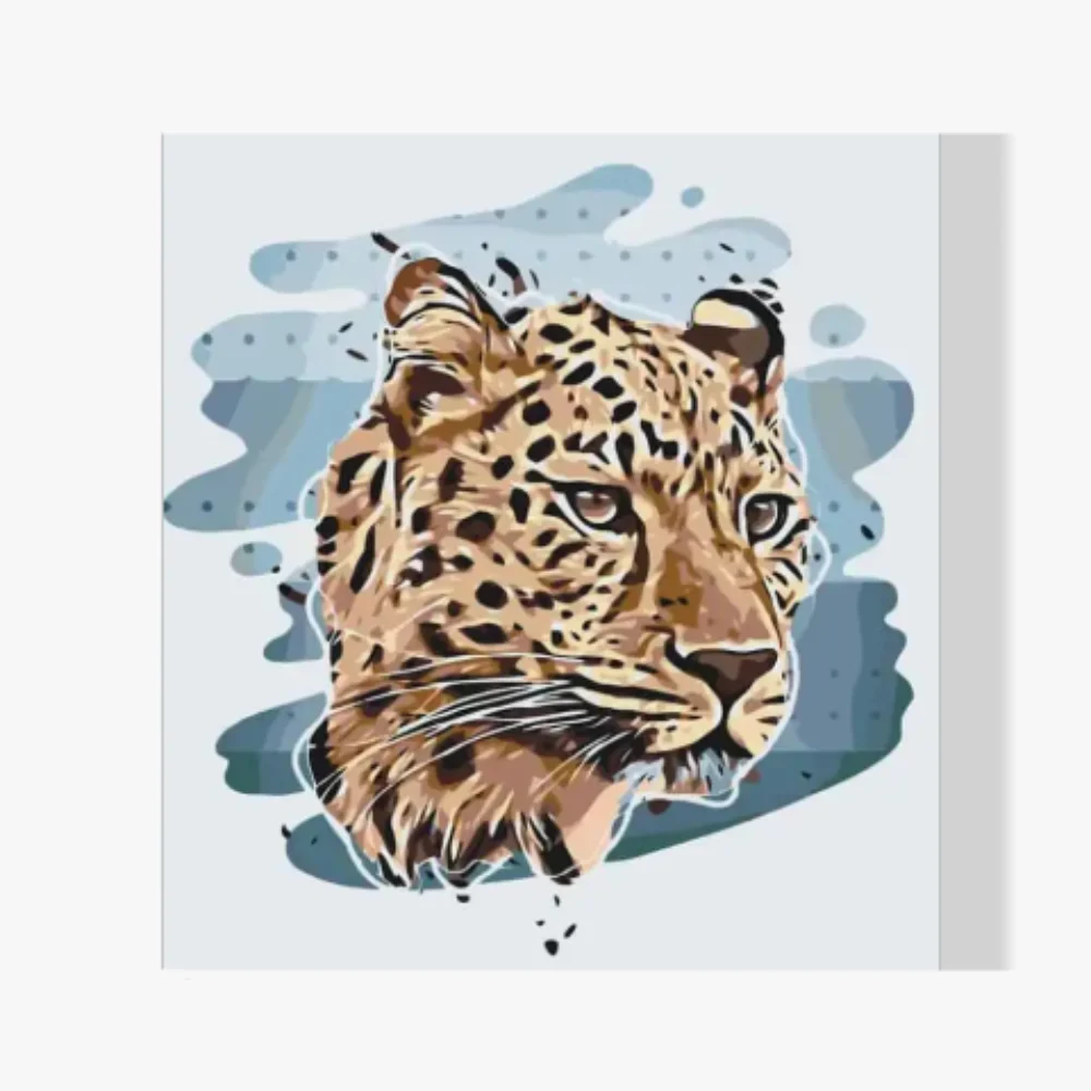 Pintura Diamante - La cabeza de un leopardo