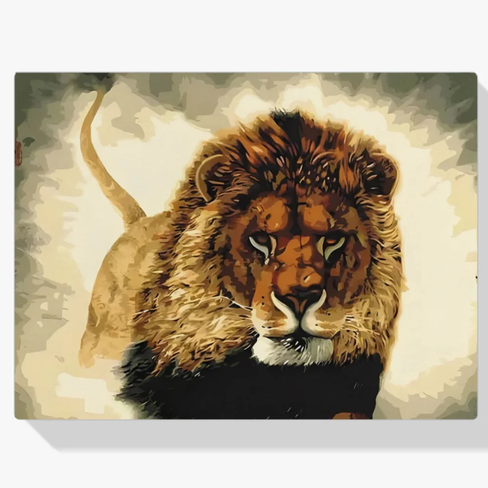 Pintura Diamante - La guardia del león