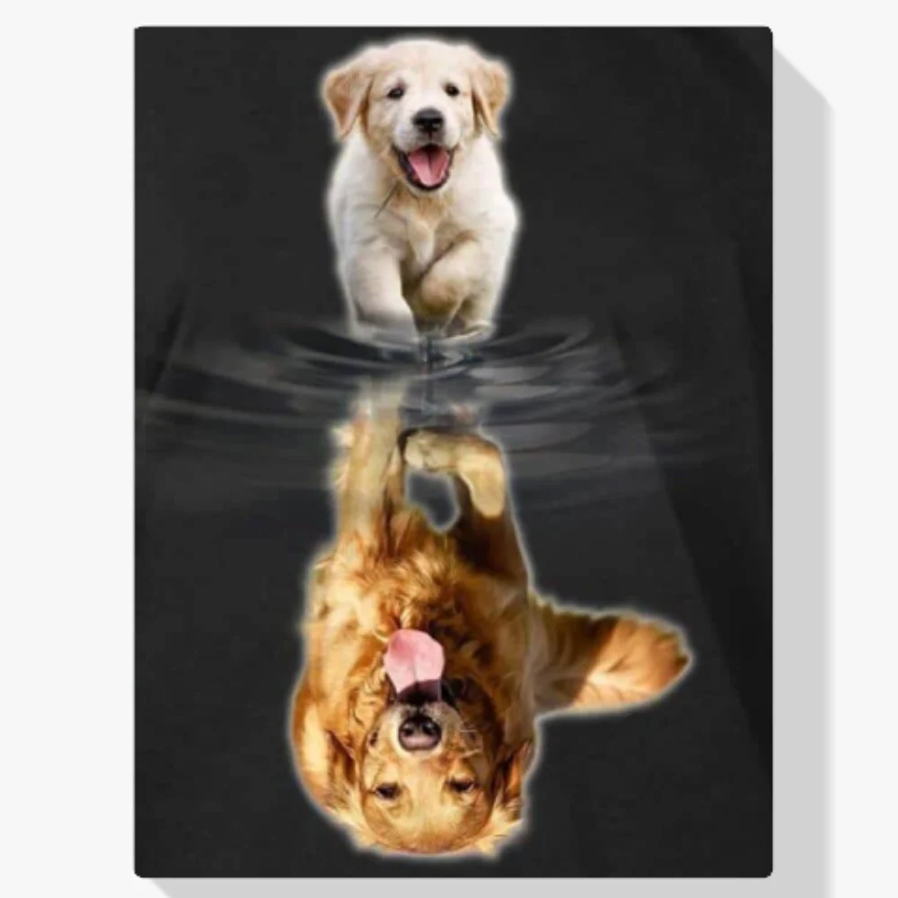 Pintura Diamante - Labrador de cachorro a adulto