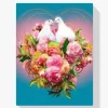 Pintura Diamante - Las palomas aman las flores