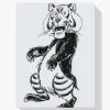 Pintura Diamante - León blanco y negro