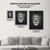 Pintura Diamante - León blanco y negro