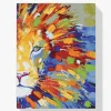 Pintura Diamante - León colorido