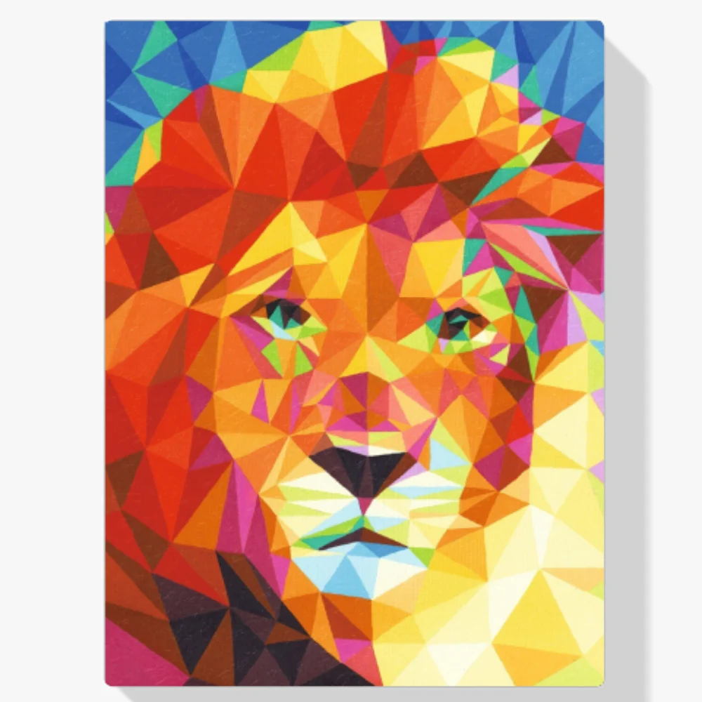 Pintura Diamante - León colorido