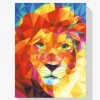 Pintura Diamante - León colorido