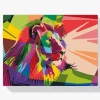 Pintura Diamante - León colorido 2
