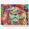 Pintura Diamante - León colorido 4