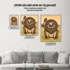 Pintura Diamante - León con mejillas rosadas