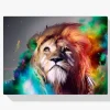 Pintura Diamante - León de colores