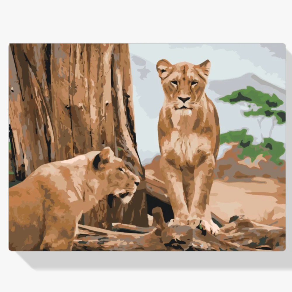 Pintura Diamante - Leona