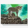 Pintura Diamante - Leopardo al acecho de su presa