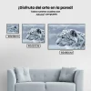 Pintura Diamante - Leopardo blanco